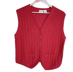 Vintage 90s academia grunge textured sweater vest